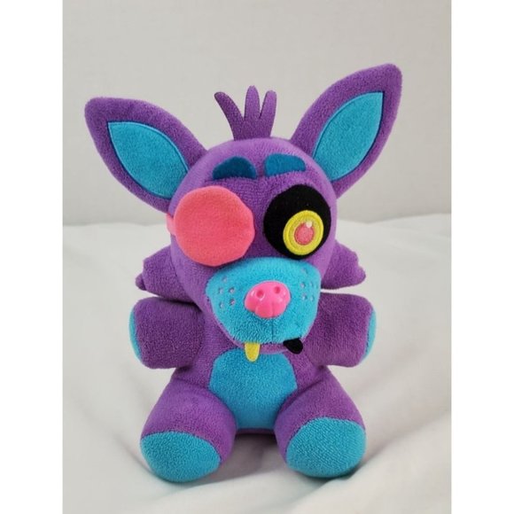 FNAF Five Nights at Freddy's Blacklight Purple Foxy Plush 8” 2017 Funko - Picture 1 of 4